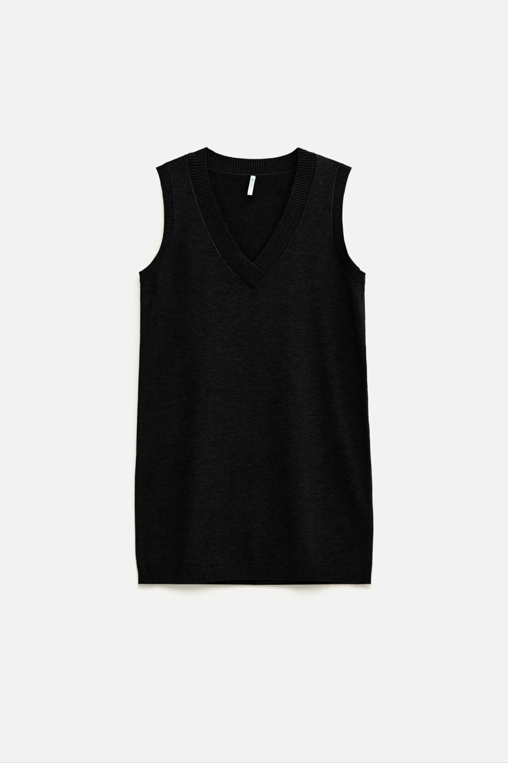 Платье вязаное на широких бретелях - цвет черный - 7