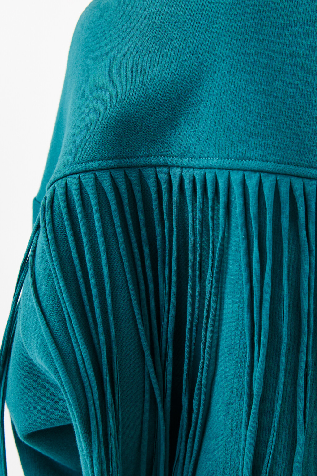 Свитшот утепленный с бахромой - цвет голубой - 5