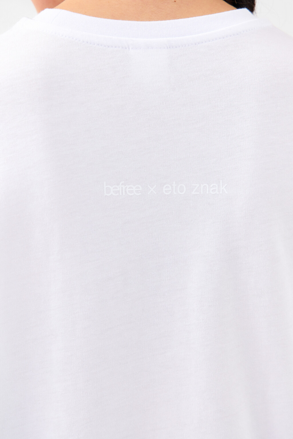 Лонгслив унисекс с принтом eto znak - цвет белый - 6