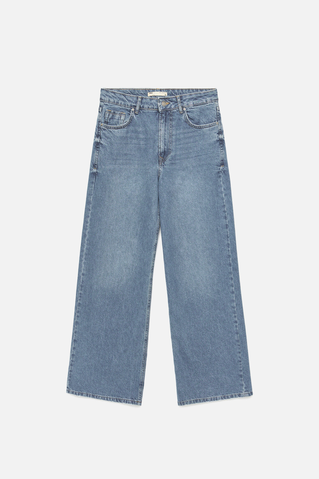 Джинсы wide leg широкие со средней посадкой - цвет голубой - 14