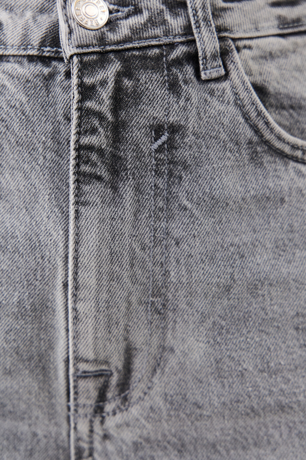 Джинсы mom-fit укороченные - цвет серый - 5