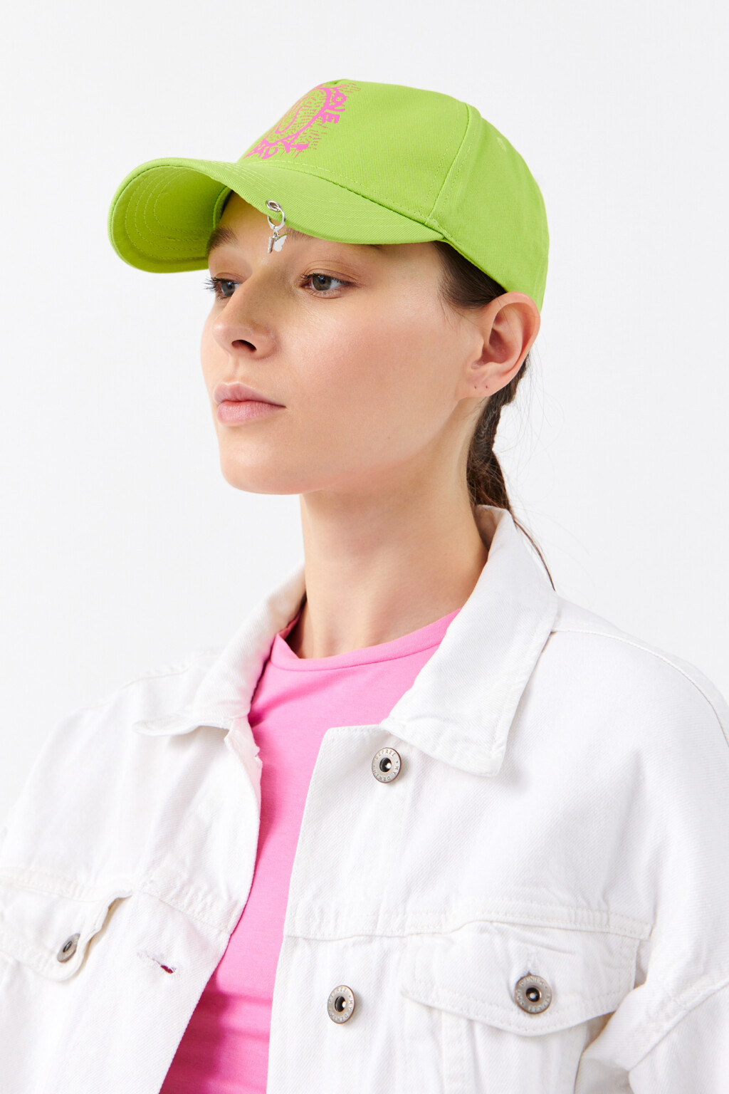 Бейсболка хлопковая с подвеской - цвет зеленый - 1