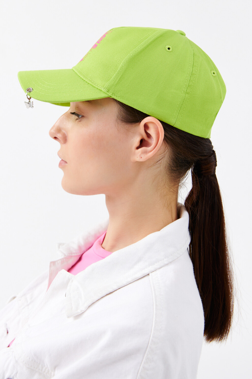 Бейсболка хлопковая с подвеской - цвет зеленый - 3
