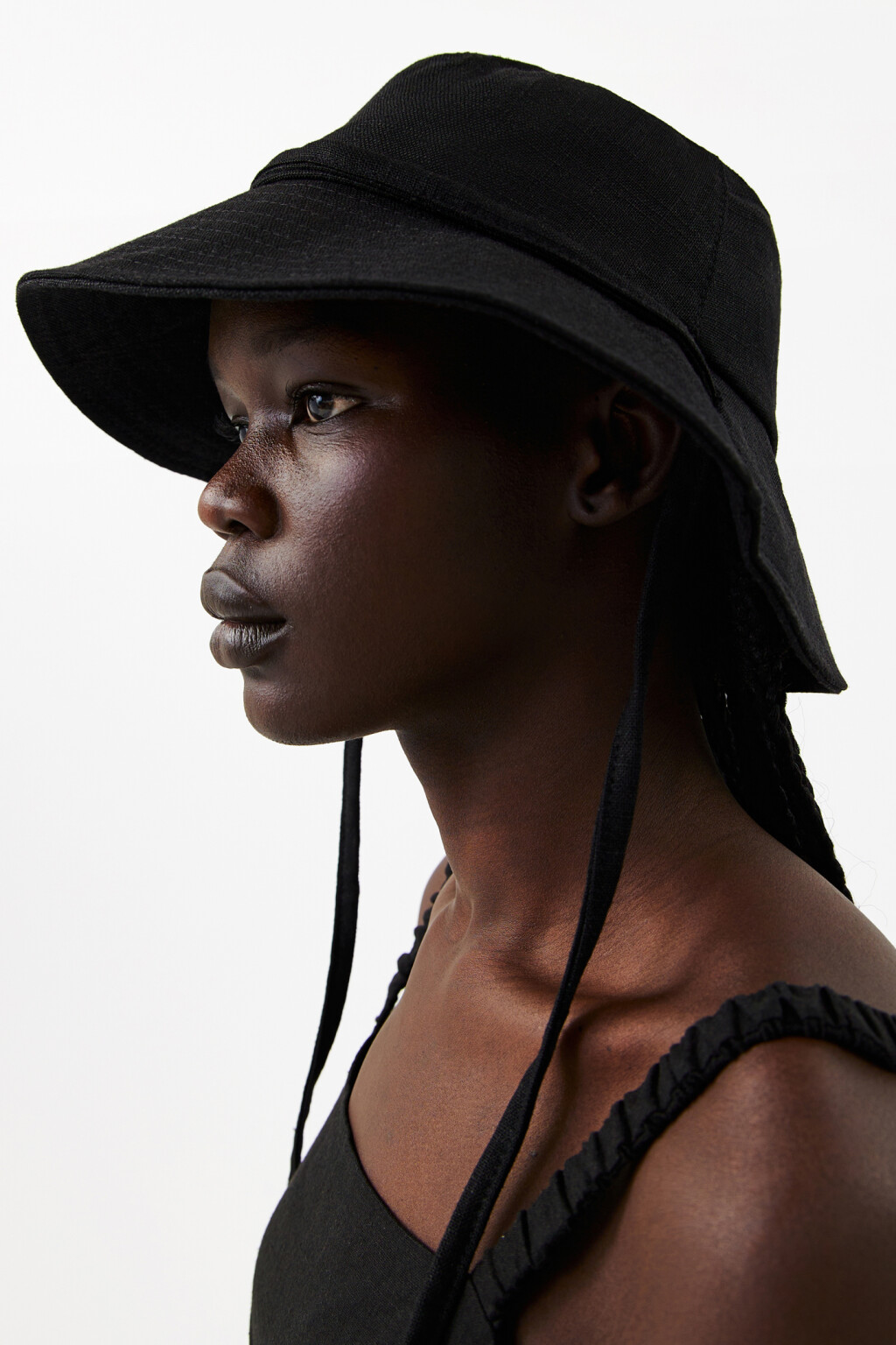 Панама вискозная с широкими полями - цвет черный - 2