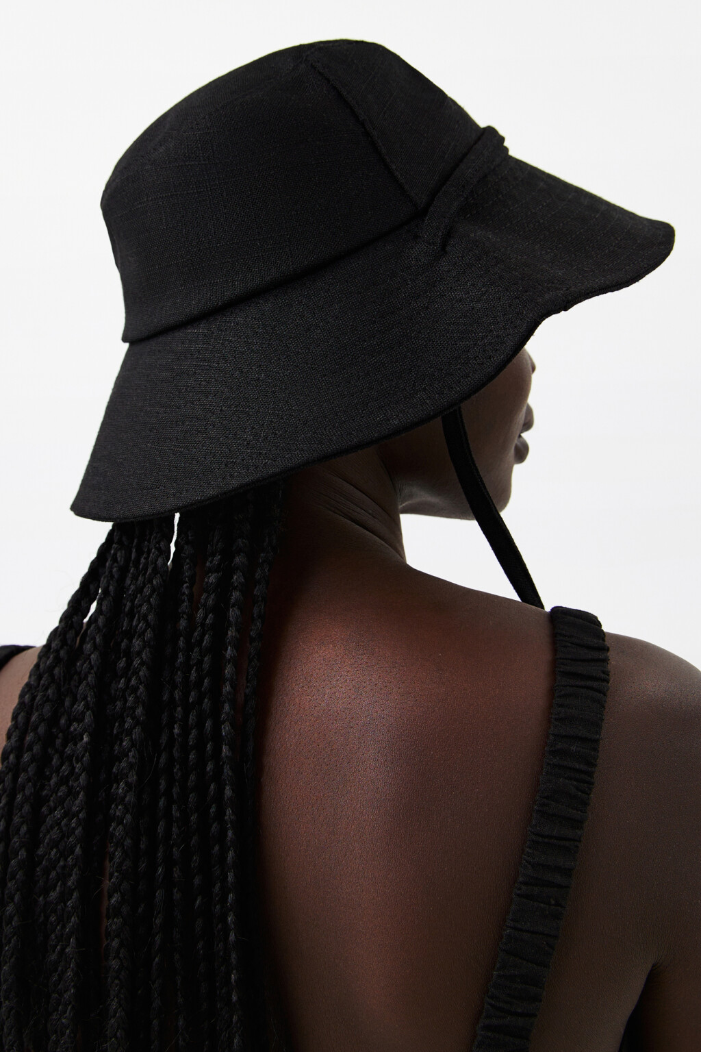 Панама вискозная с широкими полями - цвет черный - 3