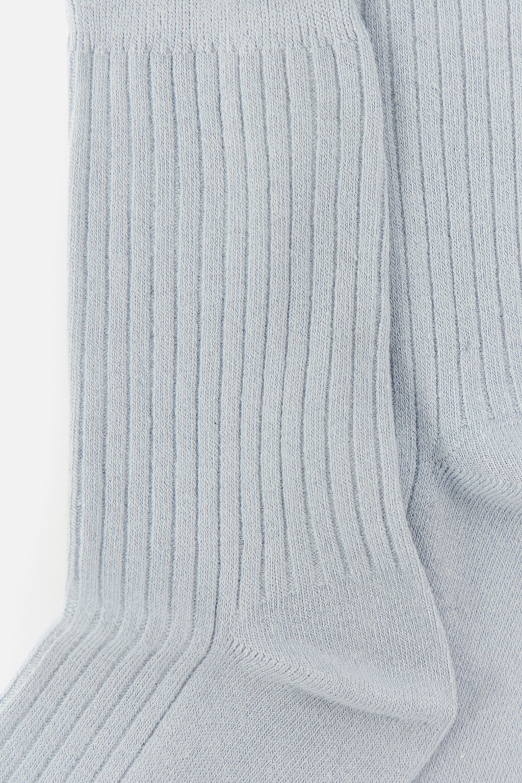Носки высокие хлопковые в рубчик - цвет сиреневый - 3