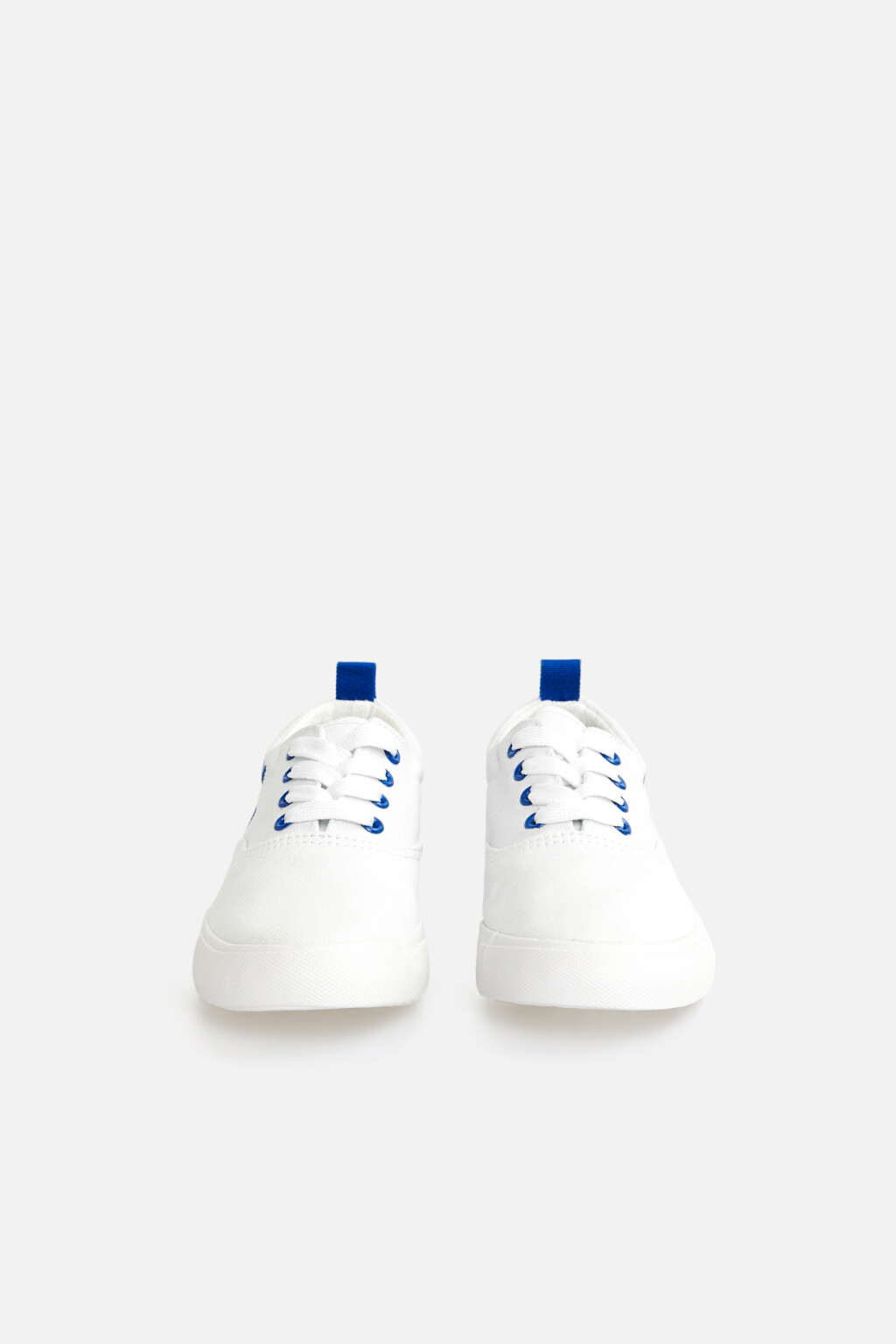 Кеды низкие тканевые - цвет белый - 2