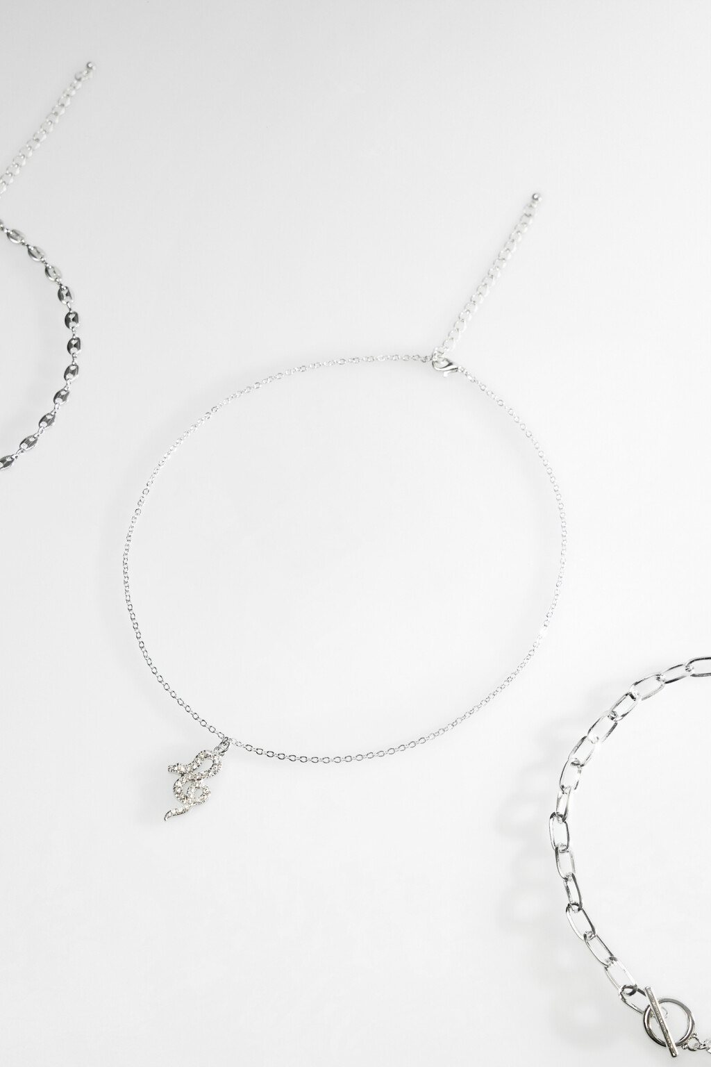 Набор шейных украшений женский - цвет серый - 2