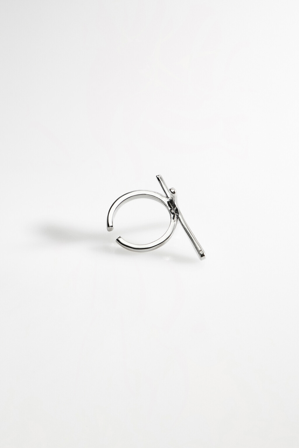 кольцо женское - цвет серый - 3