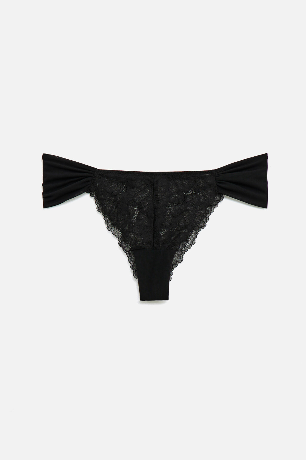 Трусики-слипы с широкими бретелями - цвет черный - 1