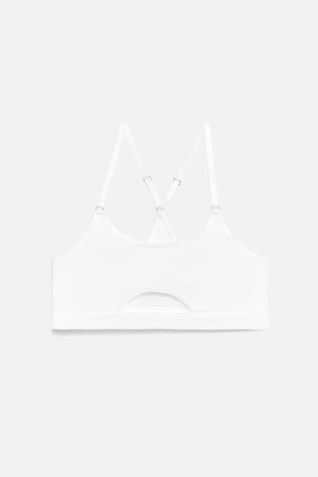 бюстгальтер-топ с перекрестными бретелями - цвет белый - 4