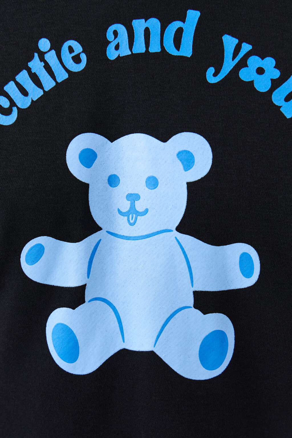 Толстовка хлопковая с капюшоном и принтом - цвет черный - 5