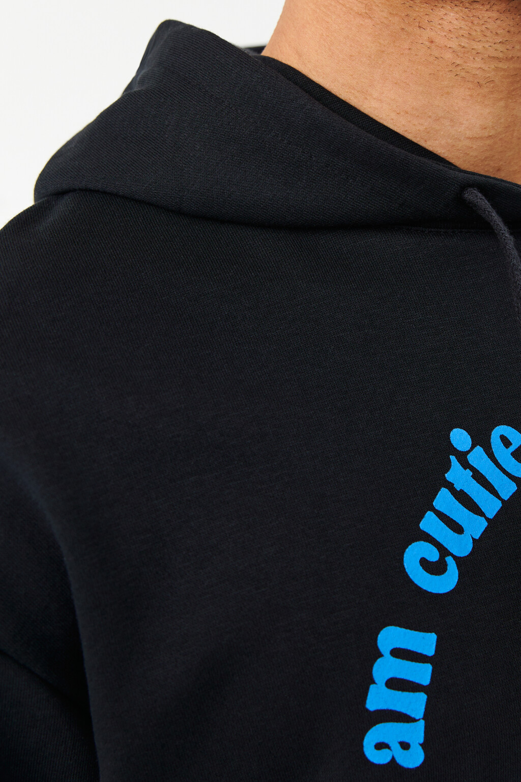 Толстовка хлопковая с капюшоном и принтом - цвет черный - 6