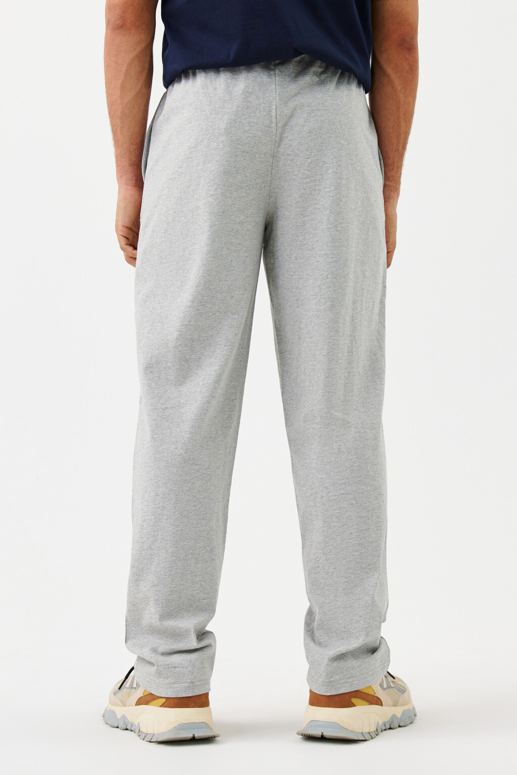 Брюки хлопковые с эластичным поясом - цвет серый - 3