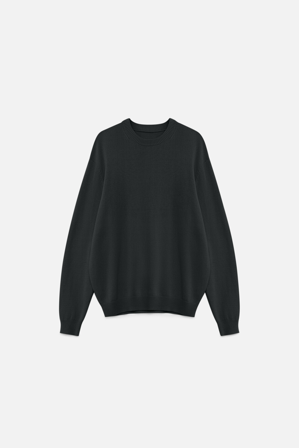 Джемпер хлопковый тонкой вязки - цвет серый - 1