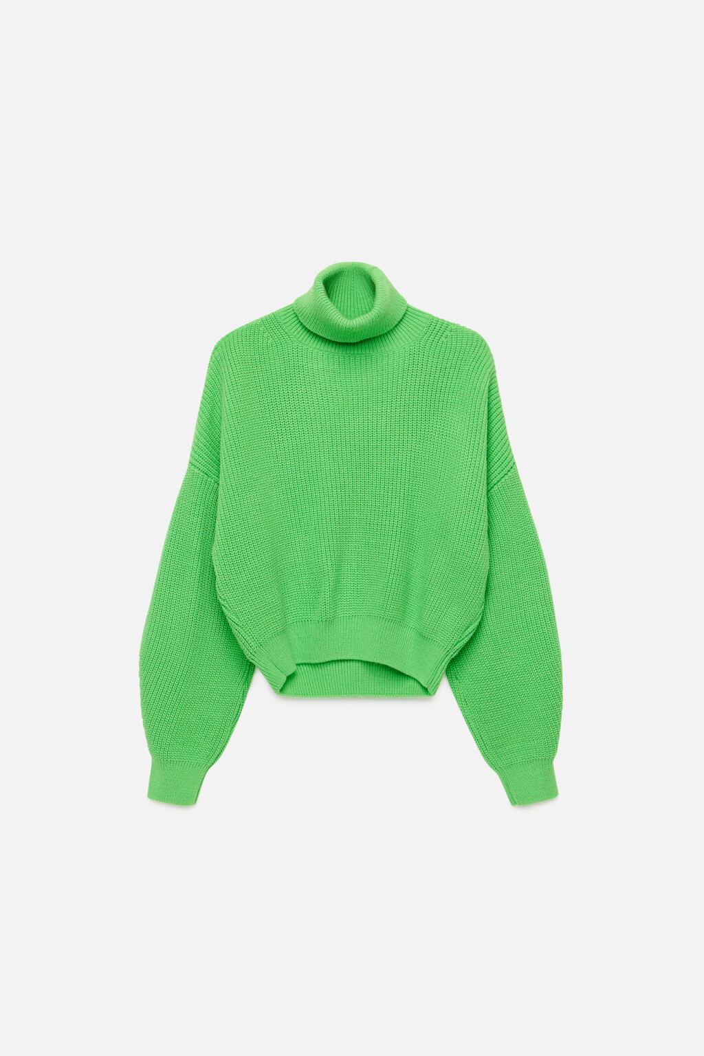Свитер oversize толстой вязки - цвет зеленый - 7