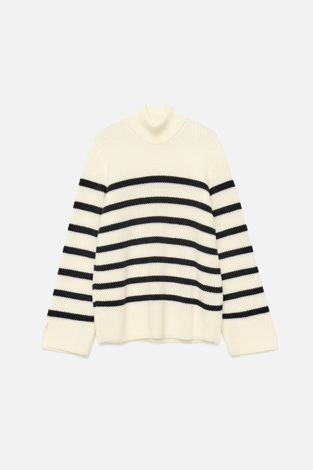 Свитер oversize с разрезами на рукавах - цвет белый - 8