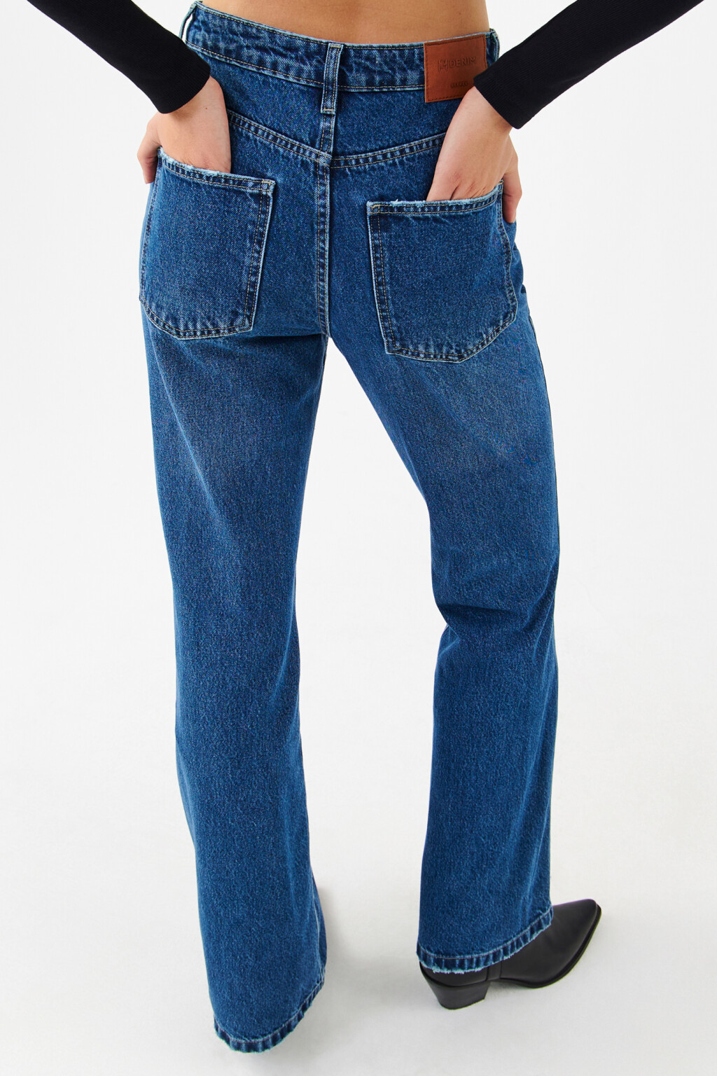 Джинсы flare расклешенные хлопковые - цвет синий - 7