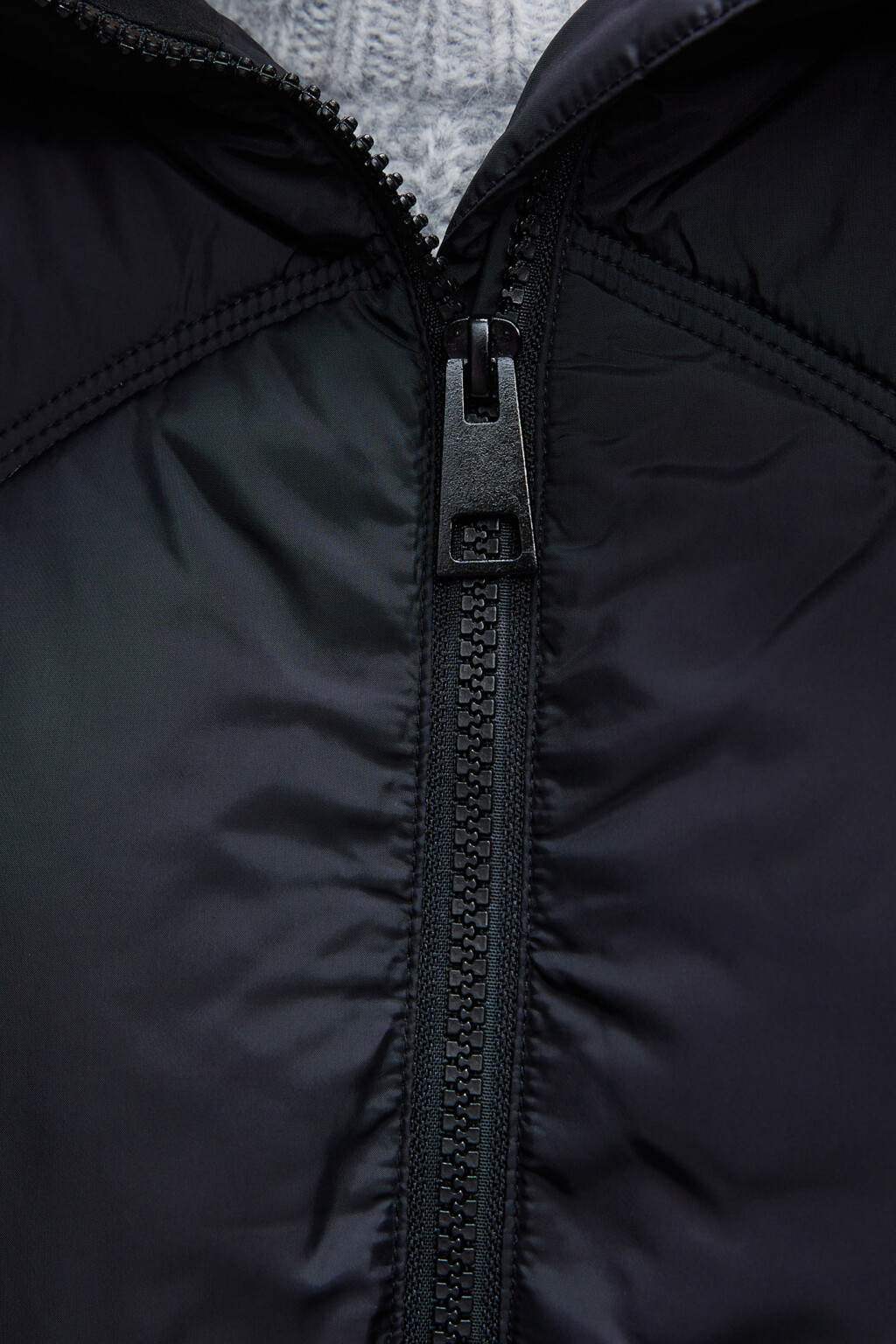 Пальто зимнее стеганое утепленное - цвет черный - 5