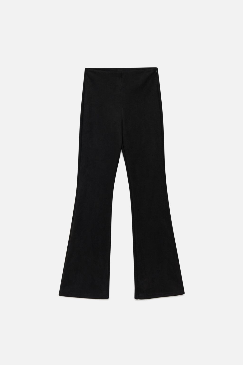 Брюки клеш замшевые с высокой посадкой - цвет черный - 7
