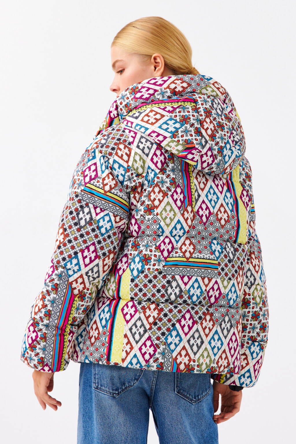 Куртка зимняя стеганая с капюшоном - цвет мультиколор - 3