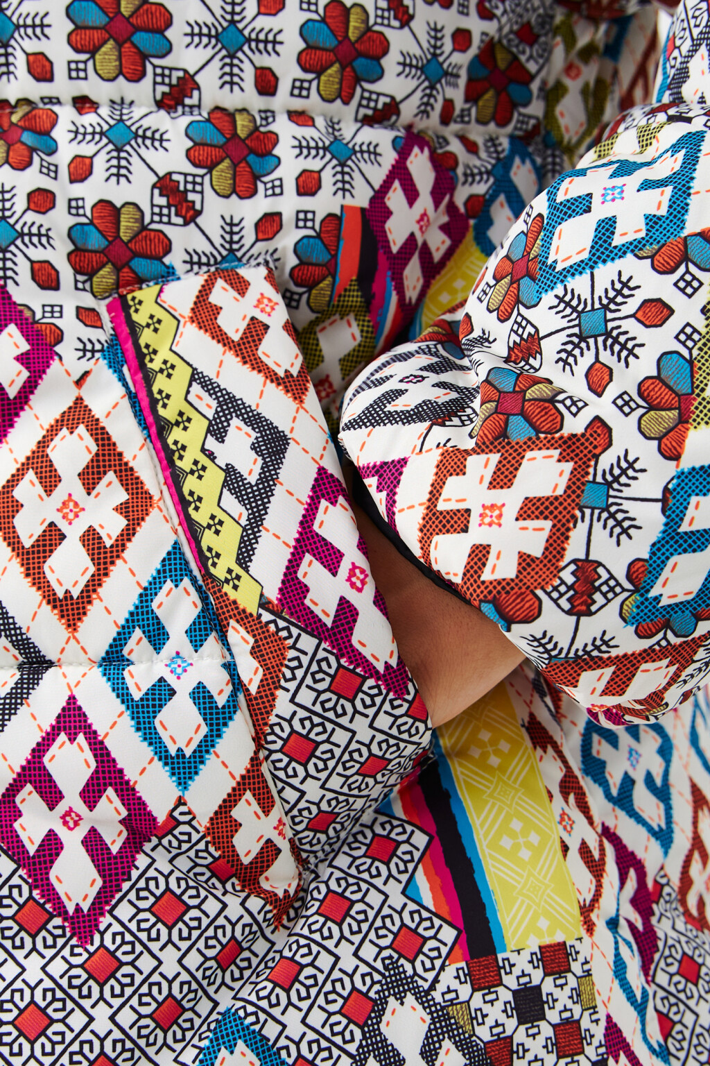 Куртка зимняя стеганая с капюшоном - цвет мультиколор - 5