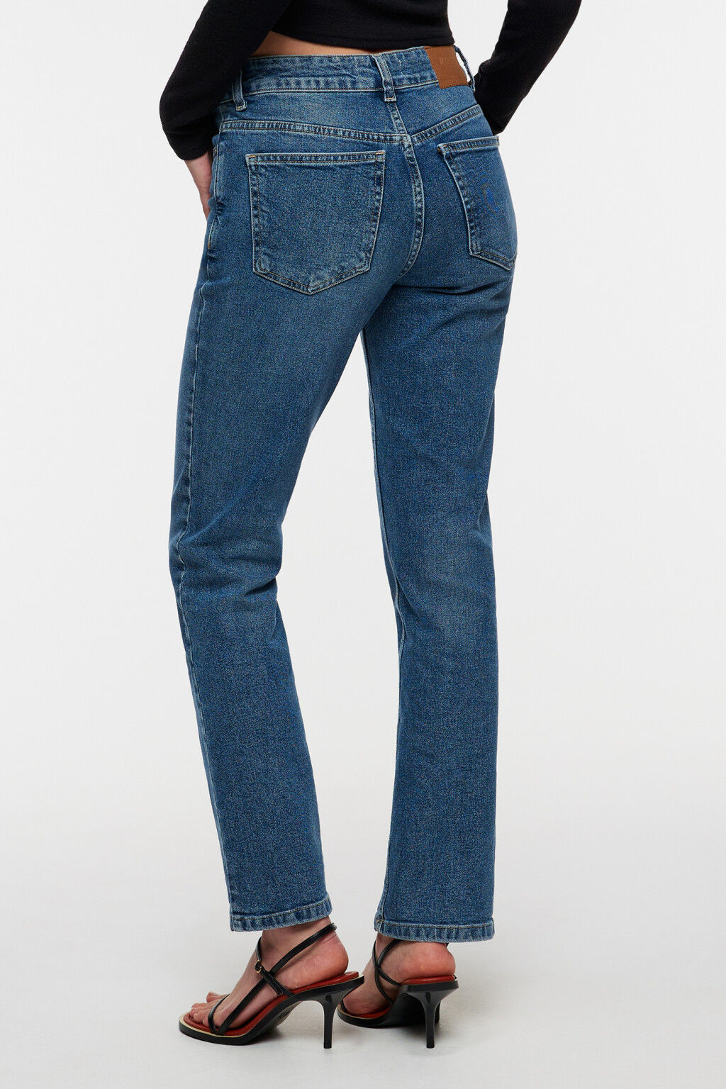 Джинсы прямые со средней посадкой - цвет голубой - 3