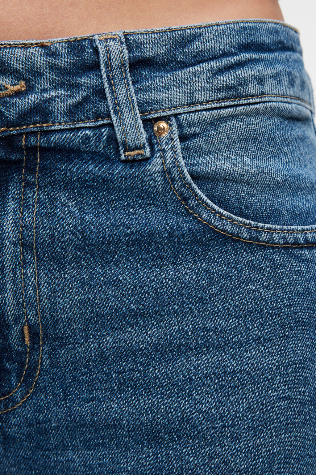 Джинсы прямые со средней посадкой - цвет голубой - 5