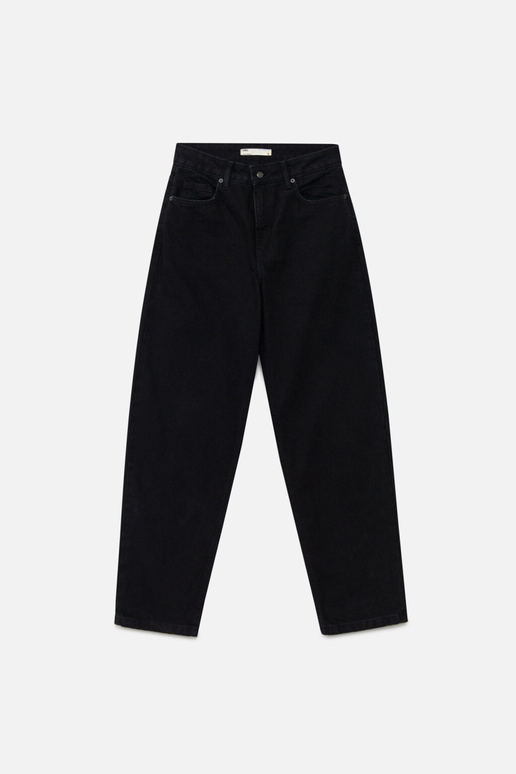 Джинсы-бананы хлопковые с подворотами - цвет черный - 7