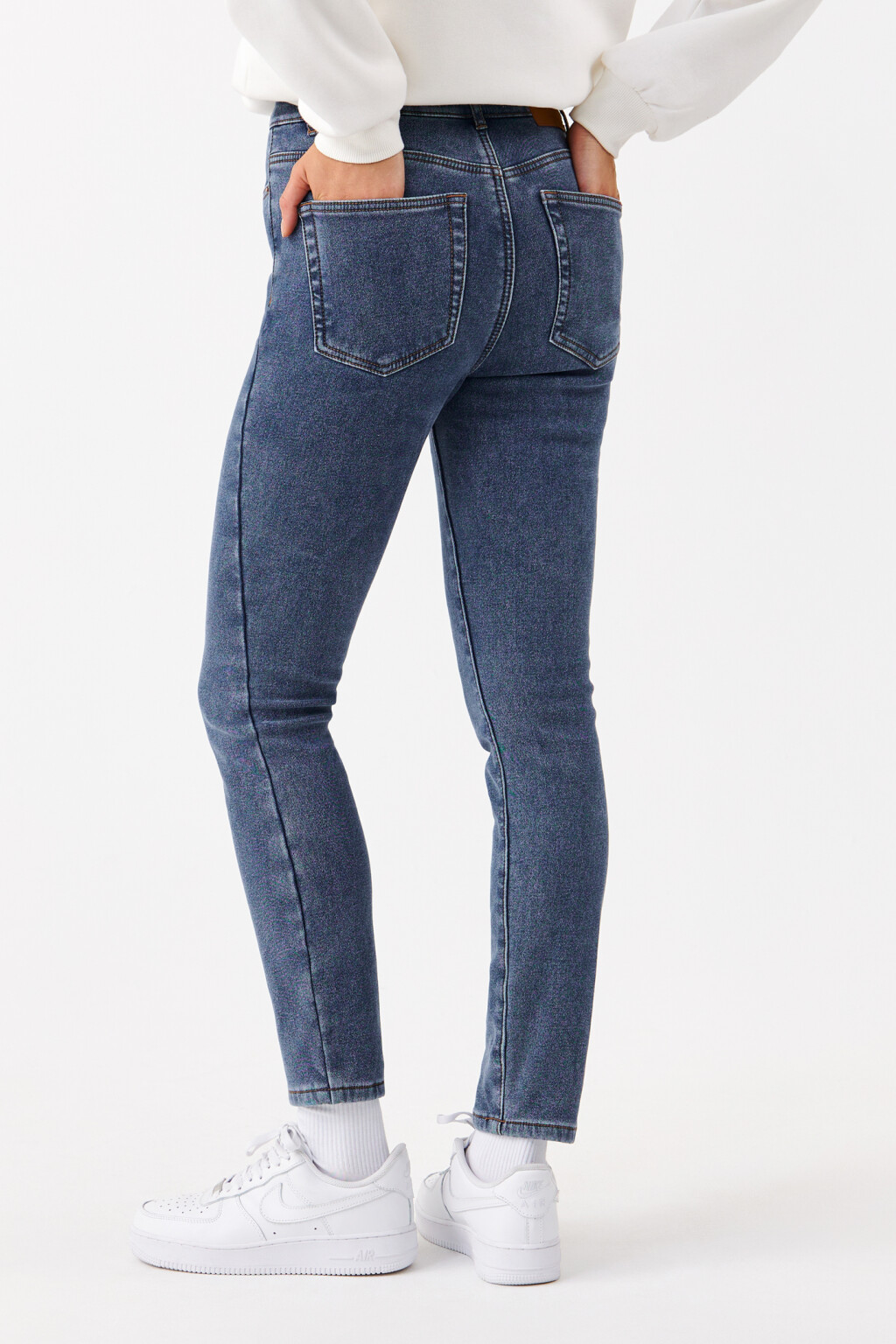 Джинсы WarmSkinny утепленные с начесом - цвет голубой - 3