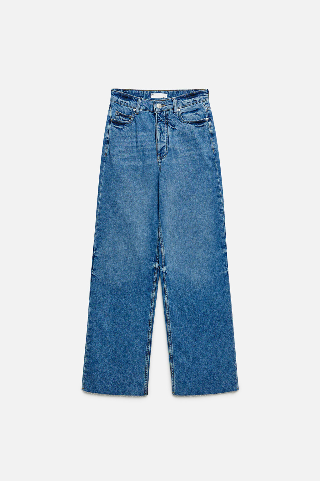 Джинсы прямые с обрезанными краями - цвет голубой - 7