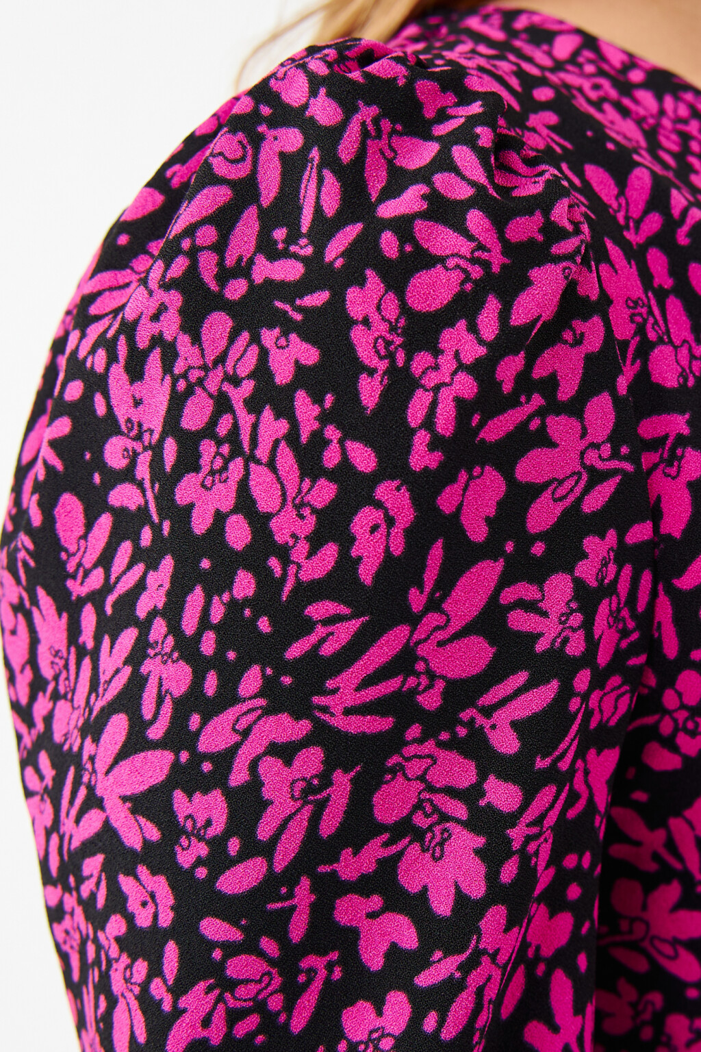 Платье мини с длинными рукавами - цвет розовый - 6