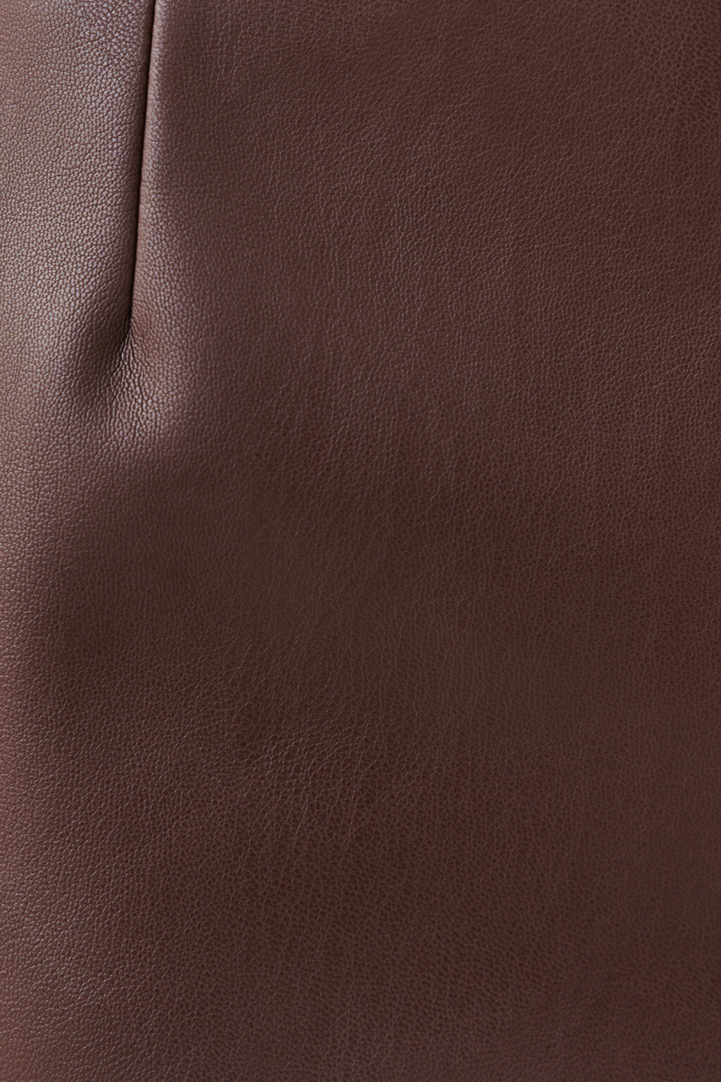 Юбка мини из искусственной кожи с вырезом на бедре - цвет коричневый - 5