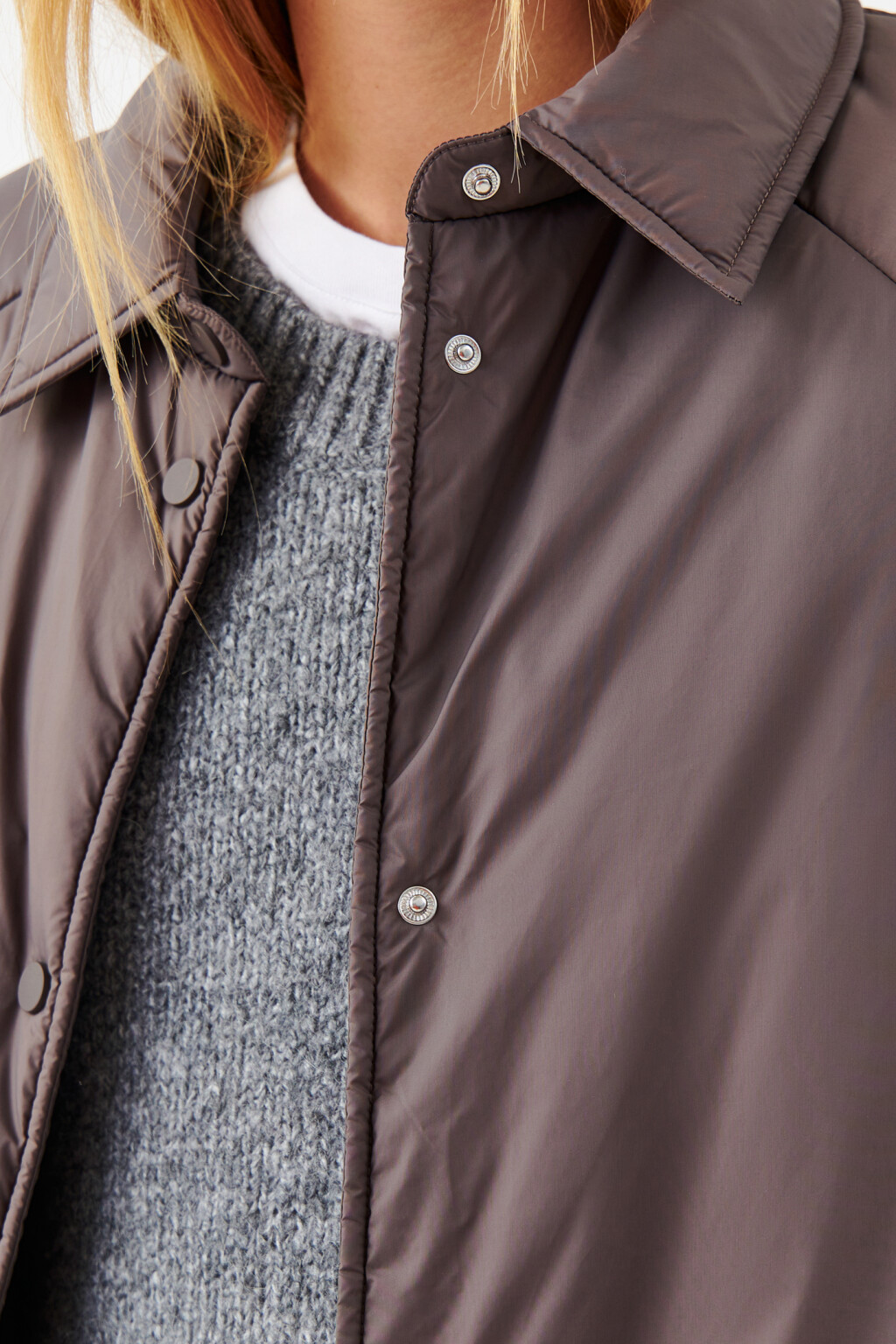 Куртка-рубашка удлиненная ультралегкая - цвет серый - 6