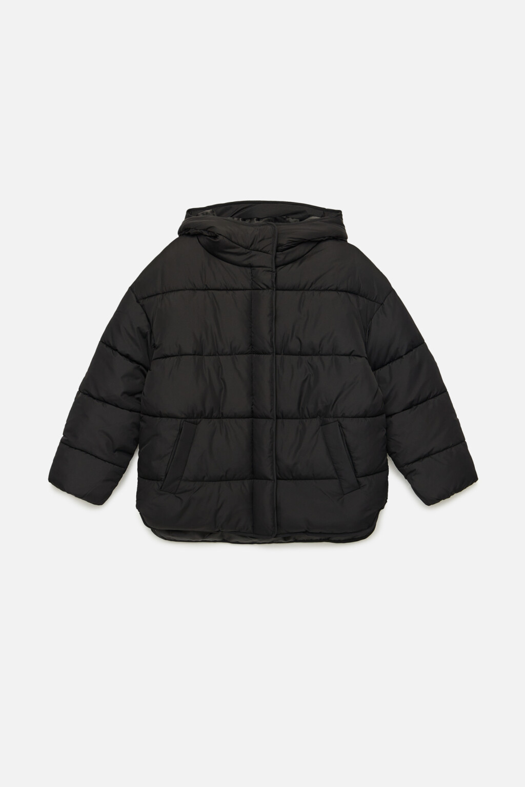 Куртка oversize стеганая с капюшоном - цвет черный - 8