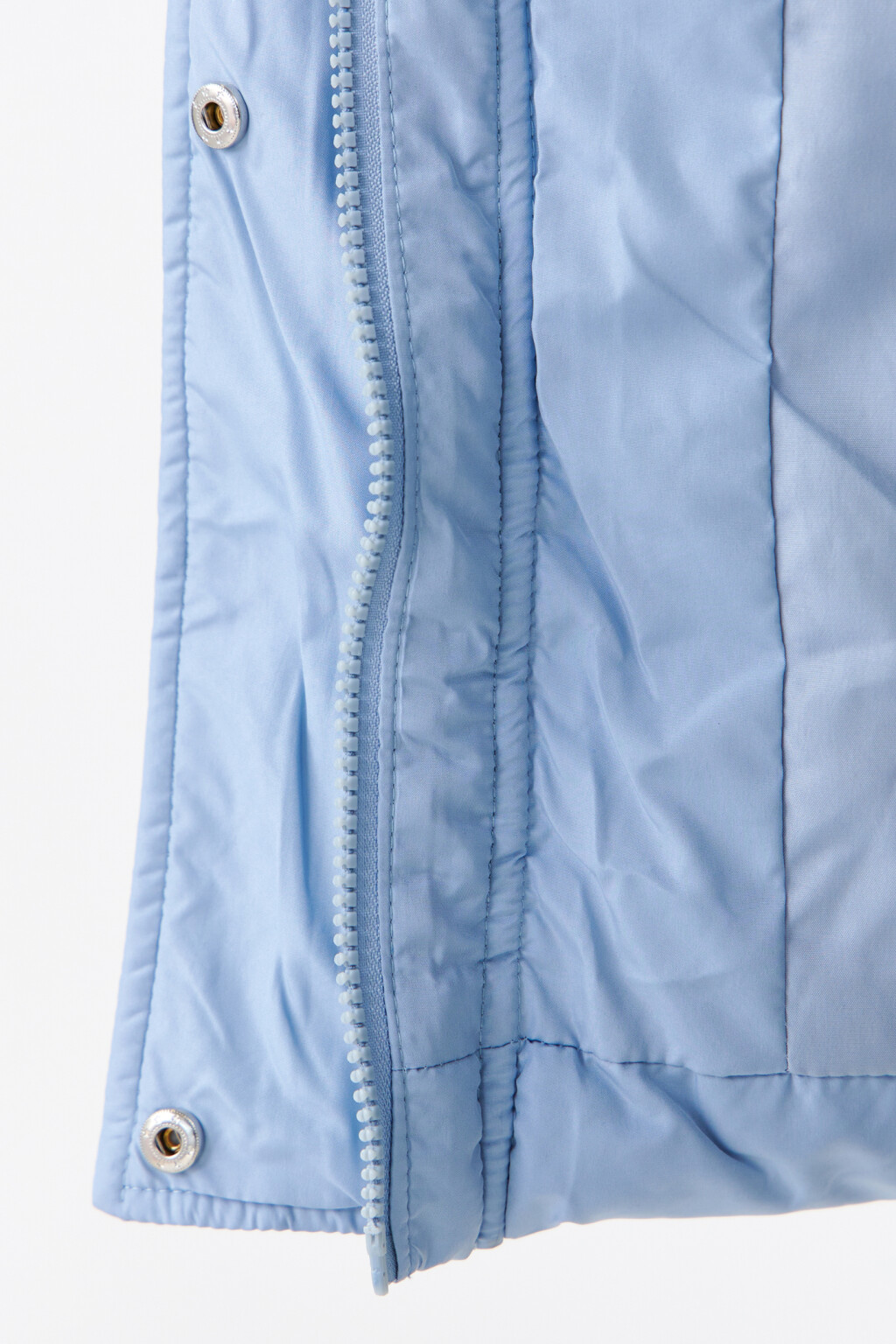 Пуховик удлиненный с воротником-стойкой - цвет голубой - 6