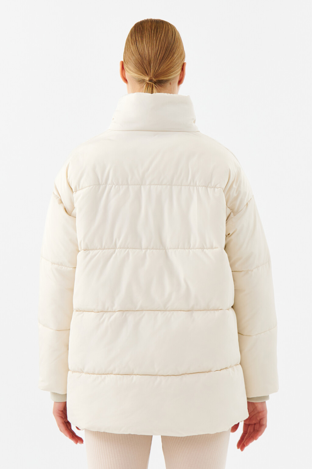 Куртка стеганая с накладными карманами - цвет молочный - 3