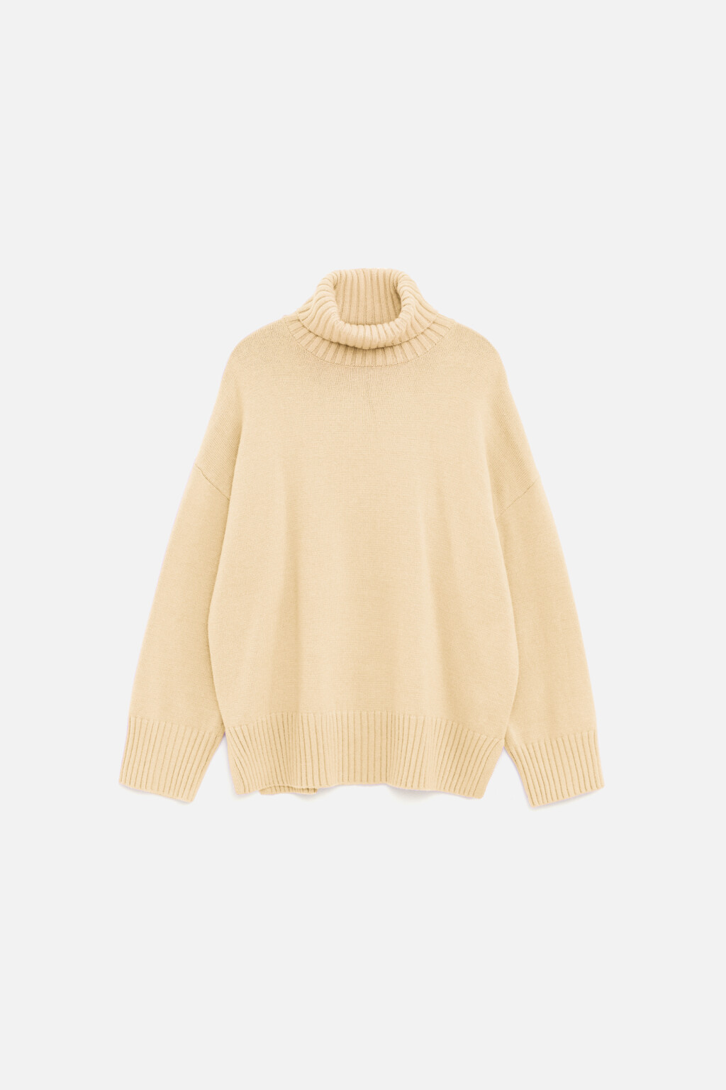 Свитер SWEATER свободный с боковыми разрезами - цвет белый - 7