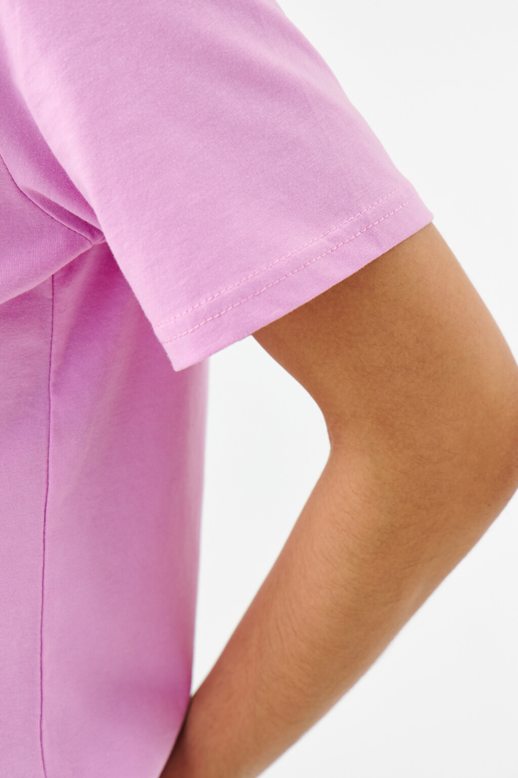 Футболка базовая хлопковая oversize - цвет розовый - 6
