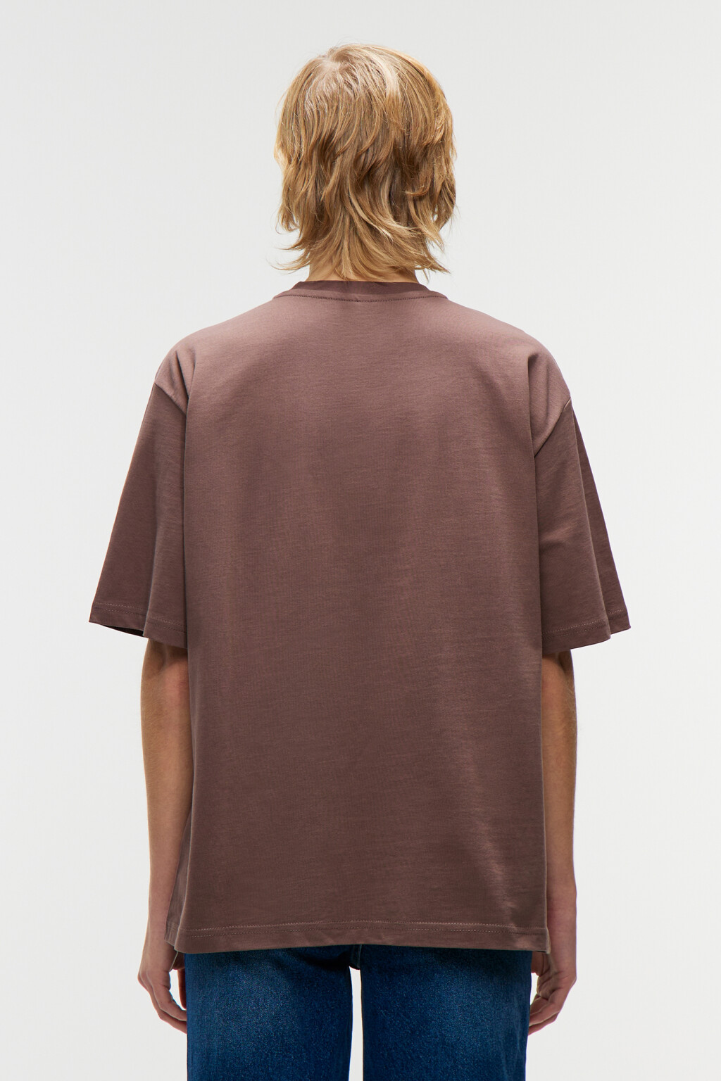 Футболка хлопковая свободного кроя - цвет бежевый - 3