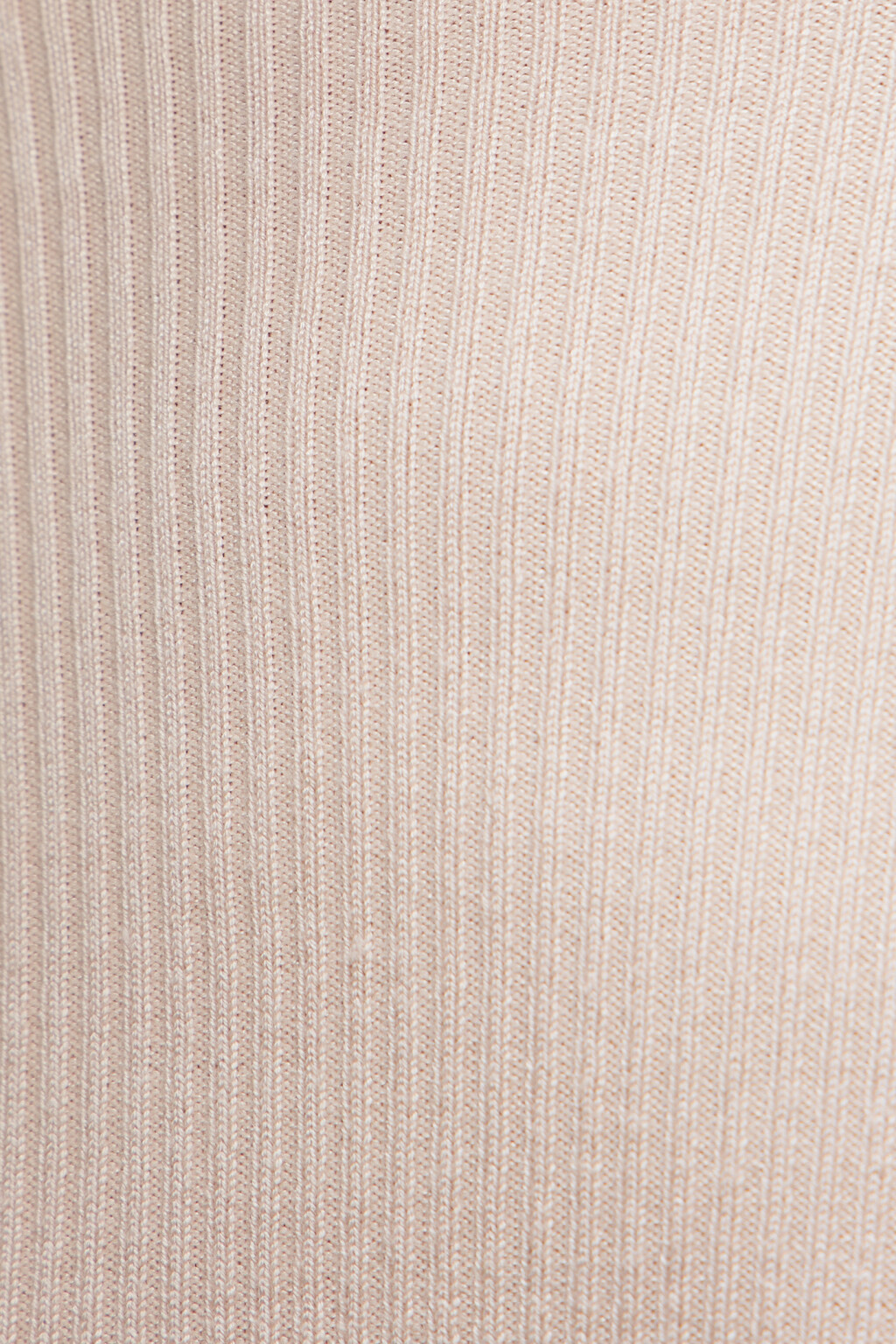 Водолазка вискозная облегающая в рубчик - цвет бежевый - 5