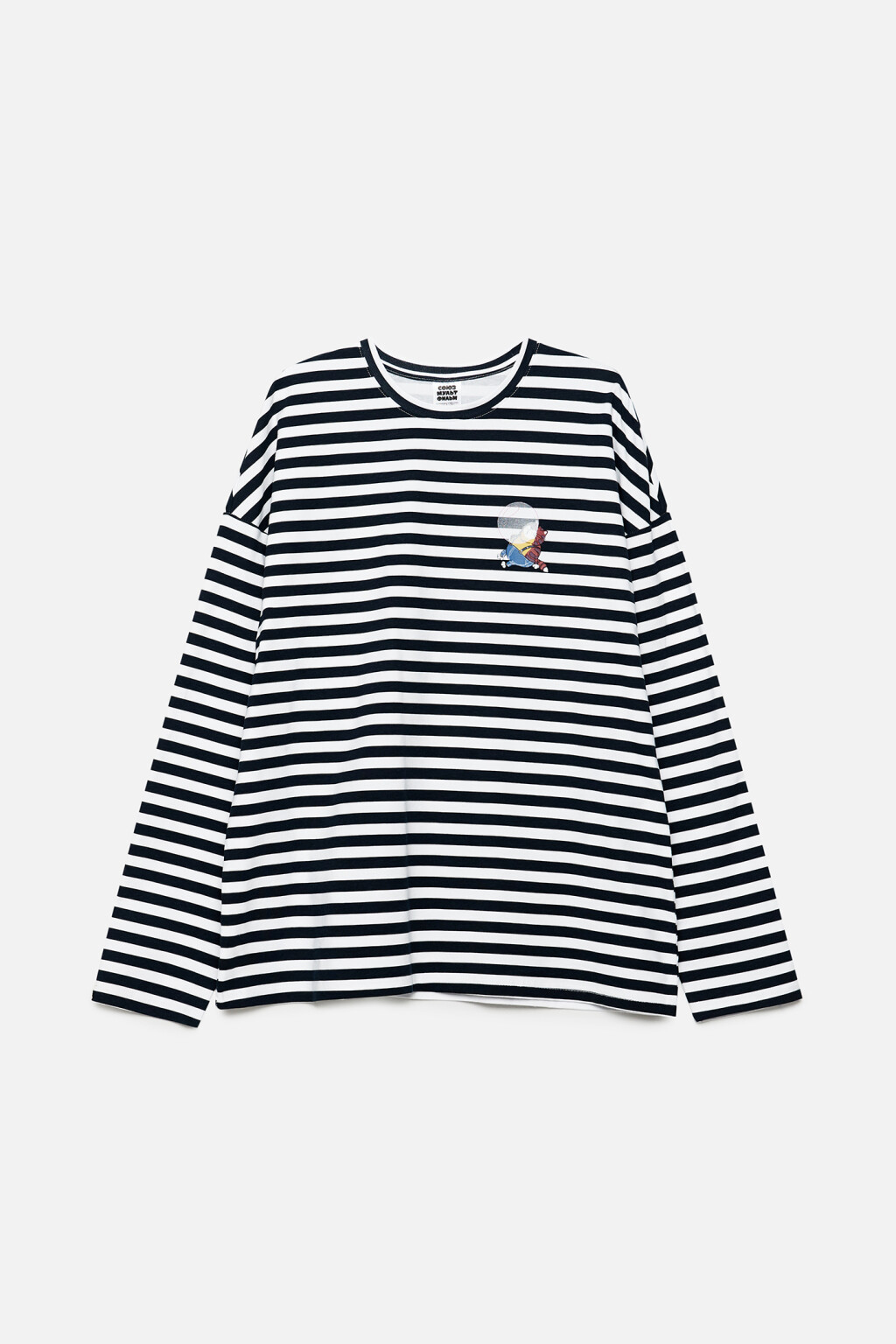 Лонгслив хлопковый с принтом Союзмультфильм - цвет синий - 10