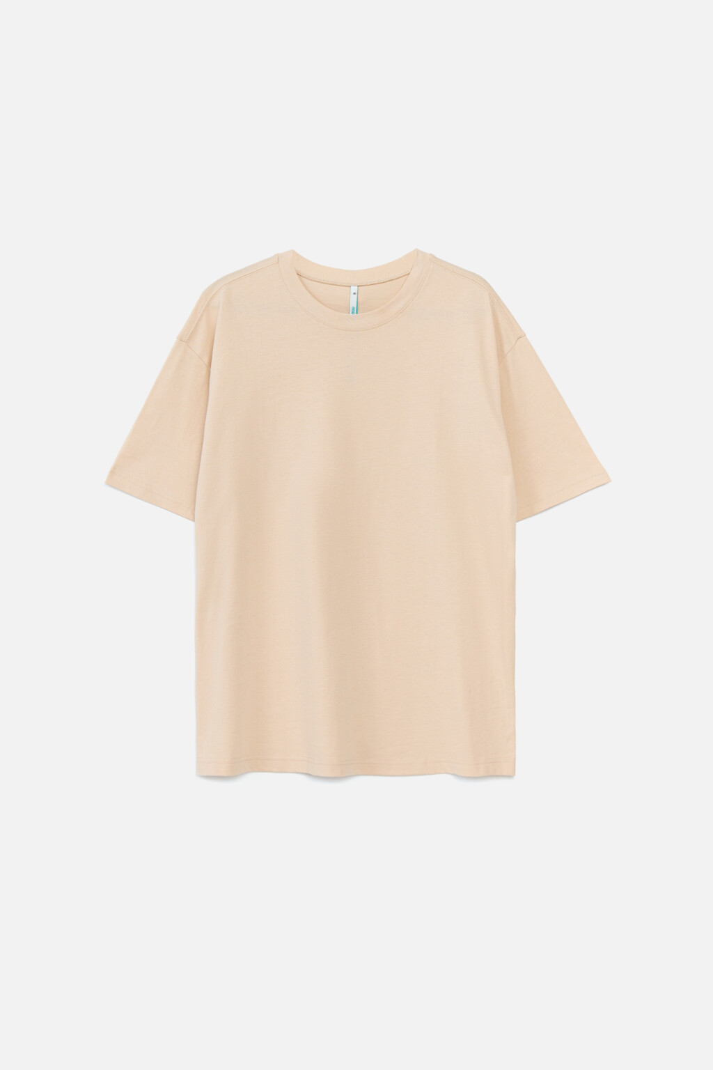 Футболка хлопковая oversize - цвет бежевый - 7