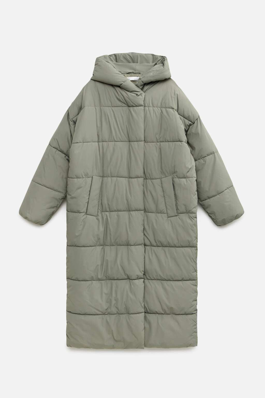 Пуховик зимний стеганый с капюшоном - цвет мятный - 8