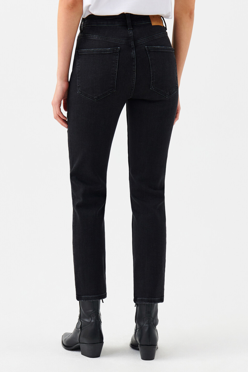 Джинсы mom slim с высокой посадкой - цвет серый - 3