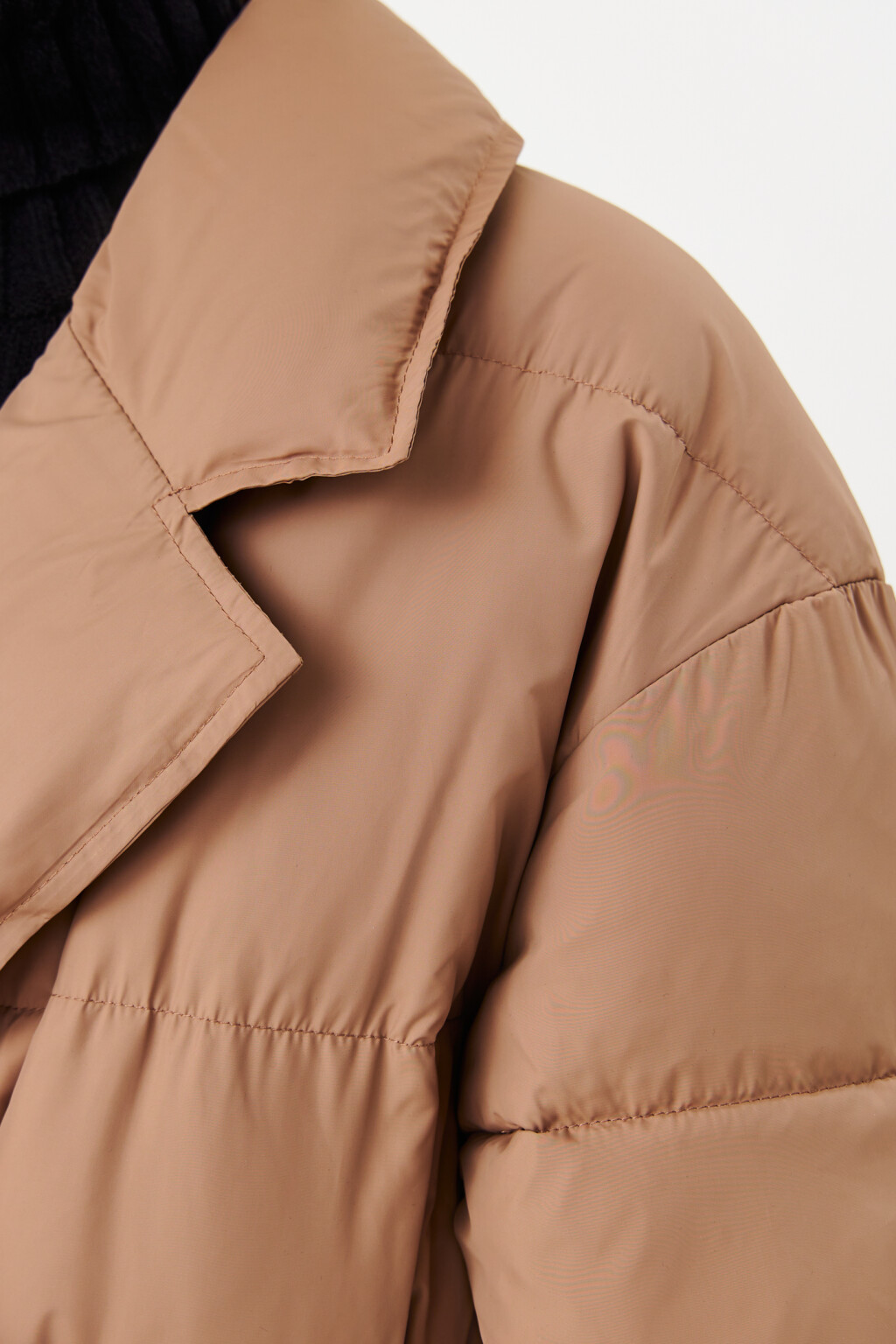 Пальто на натуральном утеплителе с сумкой - цвет коричневый - 5