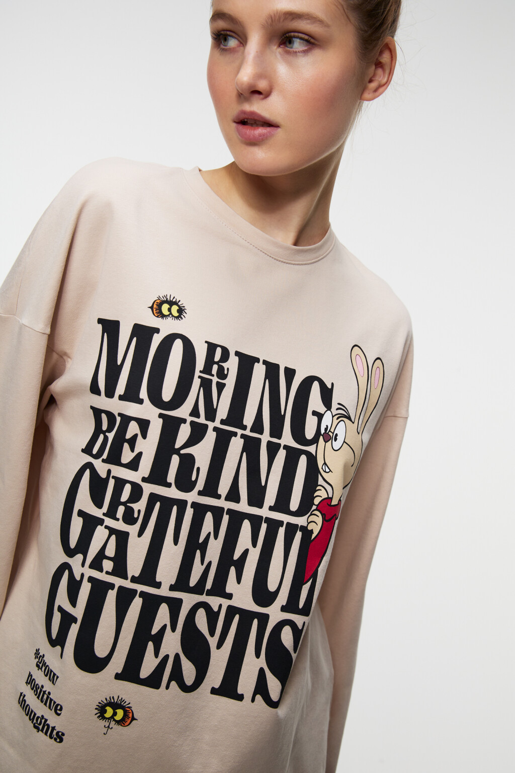 Лонгслив хлопковый с принтом Союзмультфильм - цвет бежевый - 8