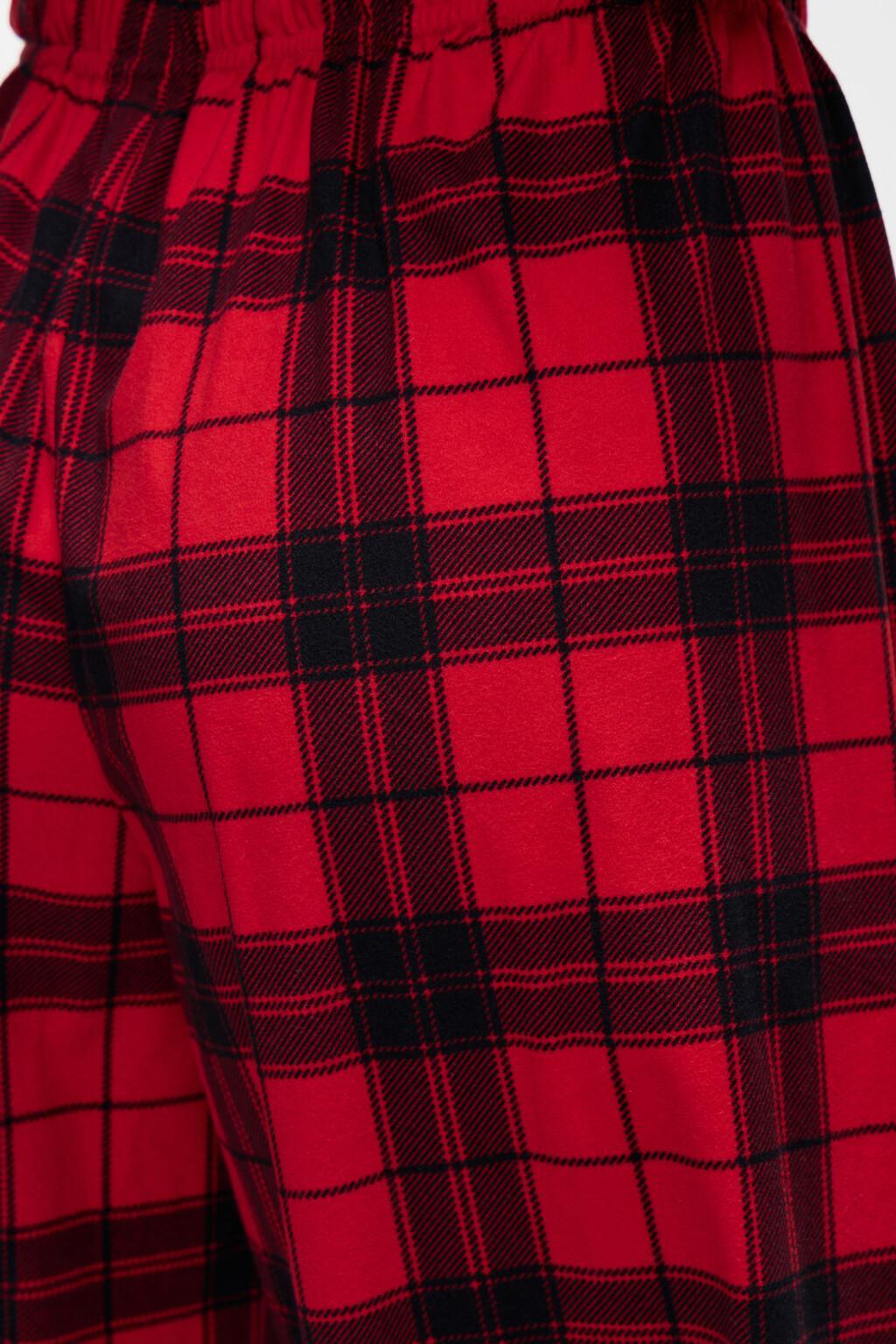 брюки пижамные клетчатые унисекс - цвет красный - 6