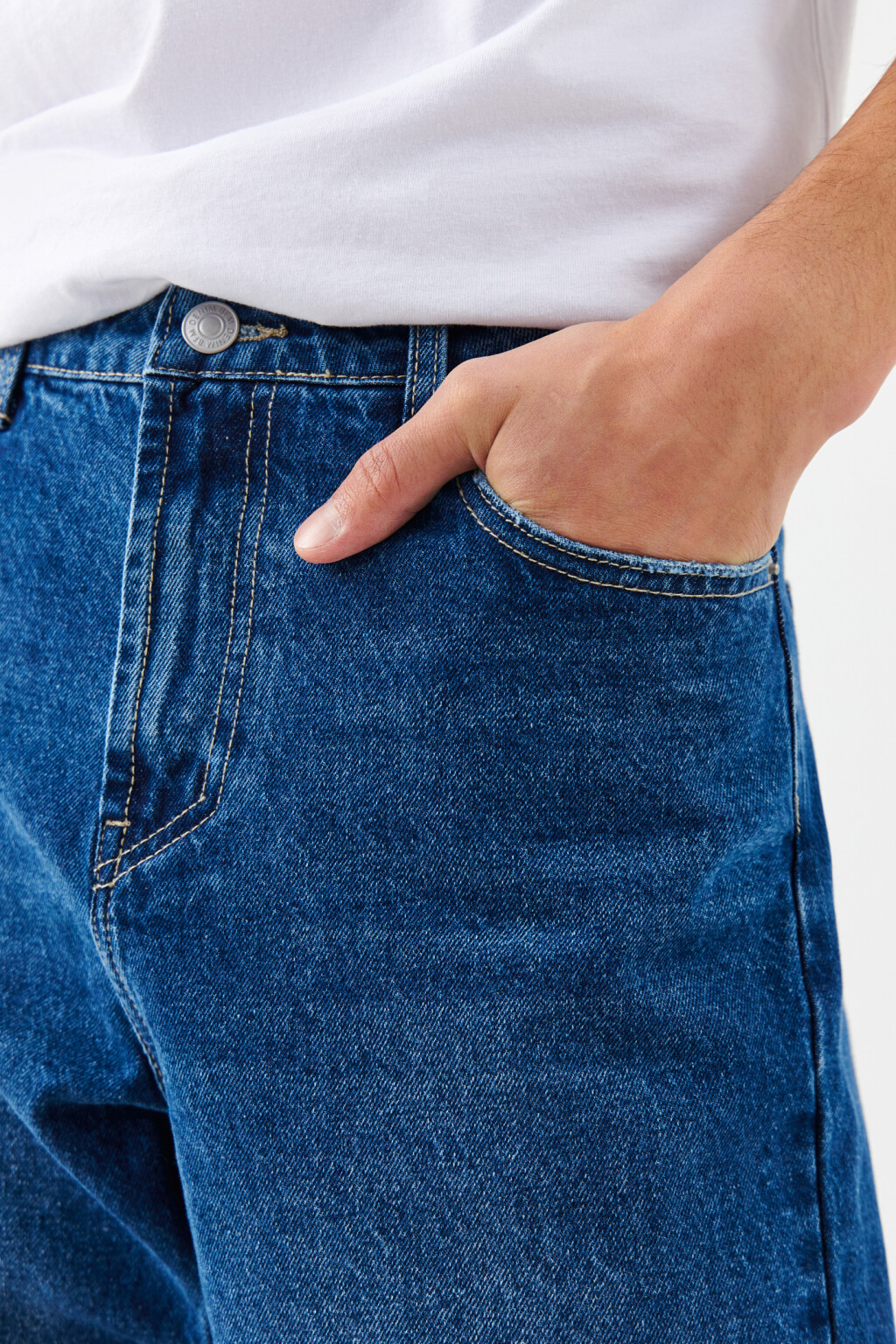 Джинсы зауженные базовые со средней посадкой - цвет голубой - 6