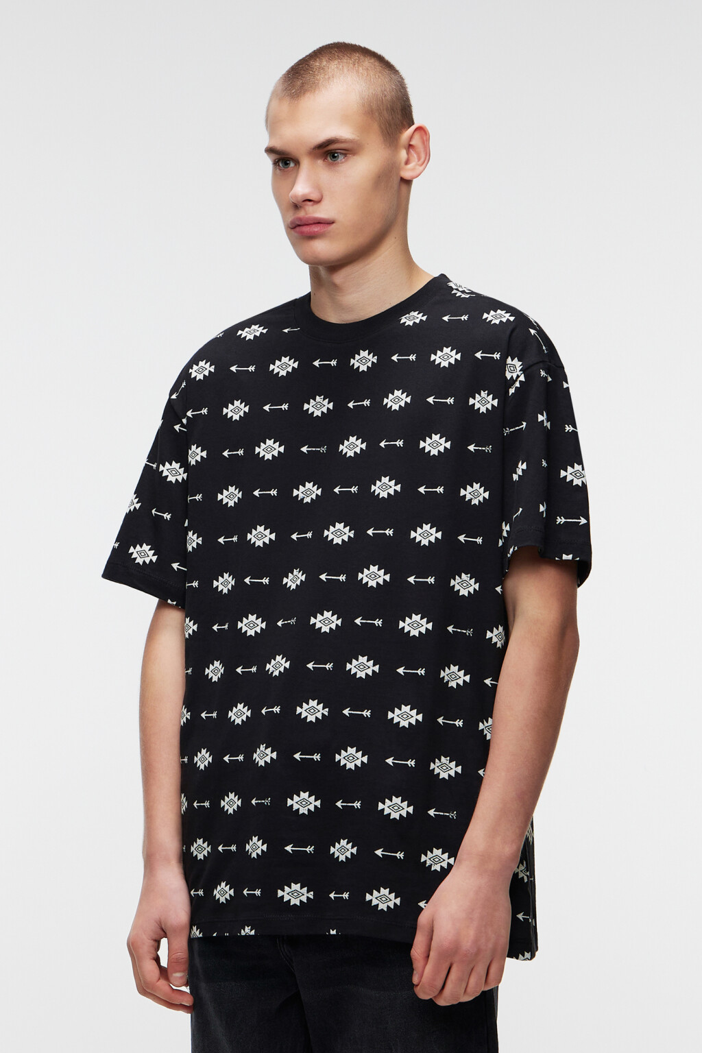 Футболка хлопковая прямого кроя - цвет мультиколор - 2